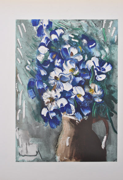 Maurice DE VLAMINCK : Les Delphiniums, Lithographie originale (photo de détail 2) - Crédit photo : Galerie Art.Paris