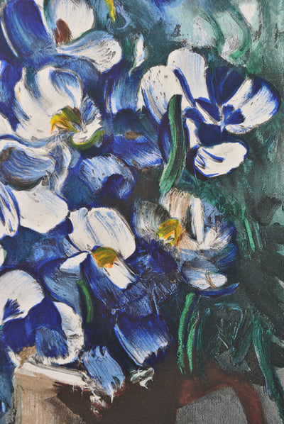 Maurice DE VLAMINCK : Les Delphiniums, Lithographie originale (photo de détail 5) - Crédit photo : Galerie Art.Paris