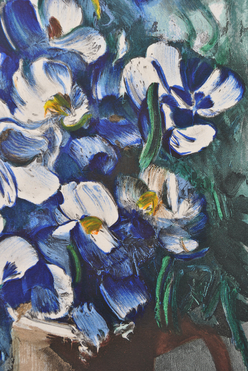 Maurice DE VLAMINCK : Les Delphiniums, Lithographie originale (photo de détail 5) - Crédit photo : Galerie Art.Paris