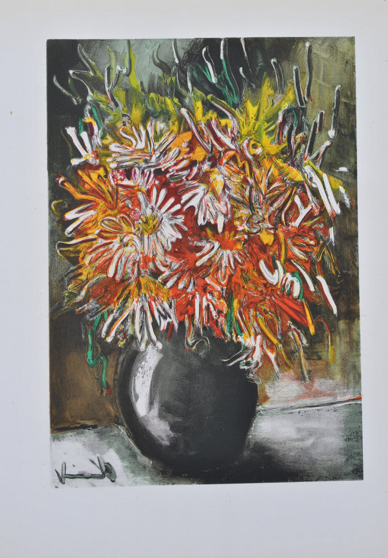 Maurice DE VLAMINCK : Bouquet de reines marguerites, Lithographie originale (photo de détail 3) - Crédit photo : Galerie Art.Paris