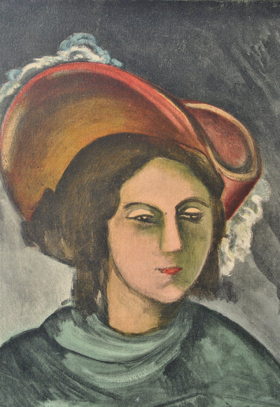 Maurice DE VLAMINCK : Portrait de Madeleine, Lithographie originale (photo de détail 4) - Crédit photo : Galerie Art.Paris