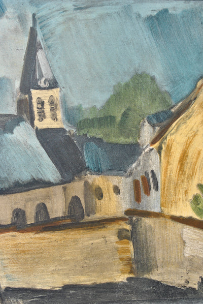 Maurice DE VLAMINCK : L'église de Bougival, Lithographie originale (photo de détail 7) - Crédit photo : Galerie Art.Paris