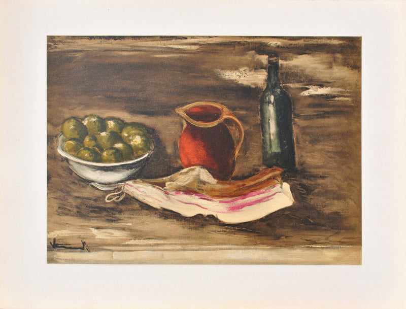 Maurice DE VLAMINCK : Nature morte au lard, Lithographie originale (vue générale) - Crédit photo : Galerie Art.Paris