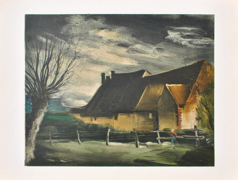 Maurice DE VLAMINCK : La haute Folie, Lithographie originale (vue générale) - Crédit photo : Galerie Art.Paris