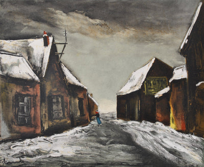 Maurice DE VLAMINCK : Allainville sous la neige, Lithographie originale (photo de détail 3) - Crédit photo : Galerie Art.Paris