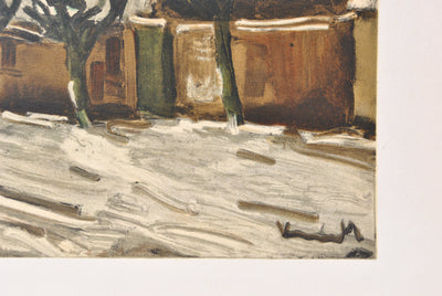 Maurice DE VLAMINCK : Les tilleuls sous la neige, Lithographie originale (photo de détail 2) - Crédit photo : Galerie Art.Paris