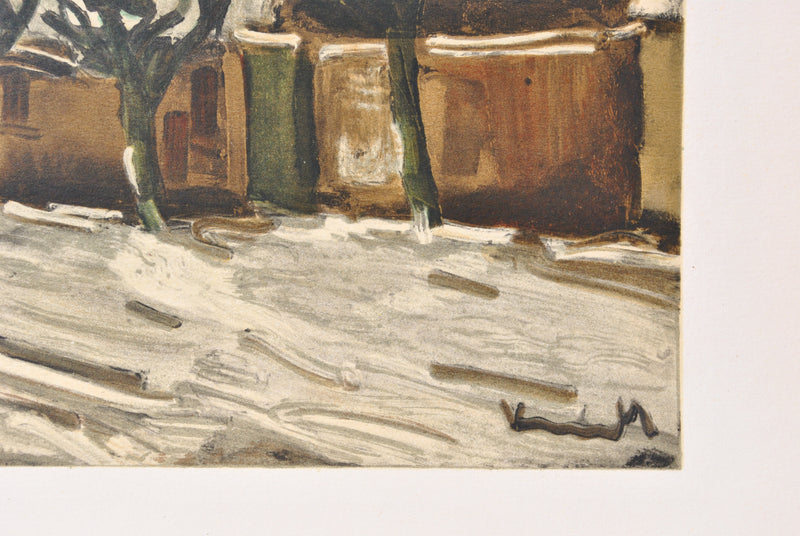 Maurice DE VLAMINCK : Les tilleuls sous la neige, Lithographie originale (photo de détail 2) - Crédit photo : Galerie Art.Paris