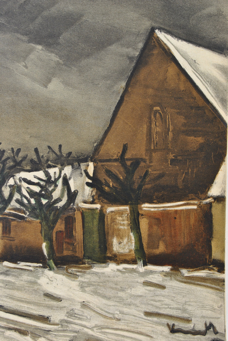 Maurice DE VLAMINCK : Les tilleuls sous la neige, Lithographie originale (photo de détail 6) - Crédit photo : Galerie Art.Paris