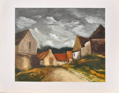 Maurice DE VLAMINCK : Les tilleuls sous la neig, Lithographie originale (vue générale) - Crédit photo : Galerie Art.Paris