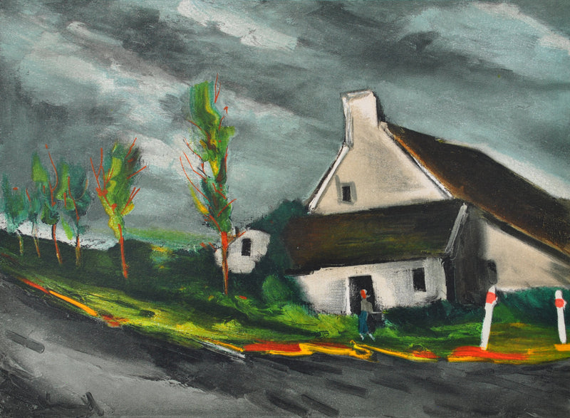 Maurice DE VLAMINCK : Beaumont sur Sarthe, Lithographie originale (photo de détail 3) - Crédit photo : Galerie Art.Paris