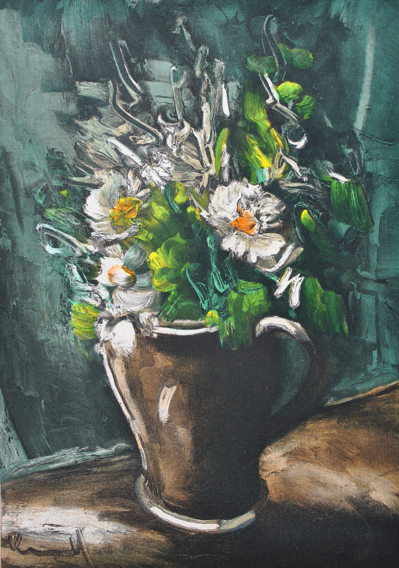 Maurice DE VLAMINCK : Fleurs au pot de grés, Lithographie originale (photo de détail 2) - Crédit photo : Galerie Art.Paris