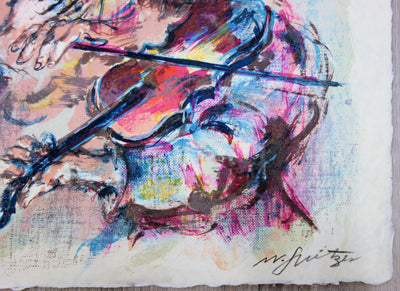 Walter SPITZER : Le mariage juif, Lithographie originale (photo de détail 2) - Crédit photo : Galerie Art.Paris