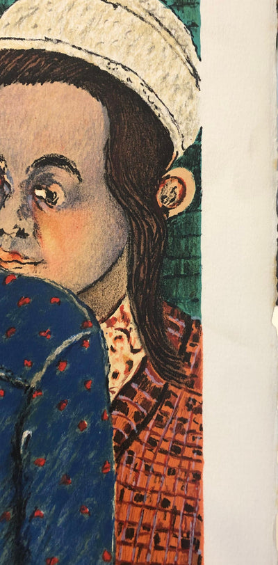 BT David AZUZ, At the Museum of Jewish Culture, Original signed lithograph