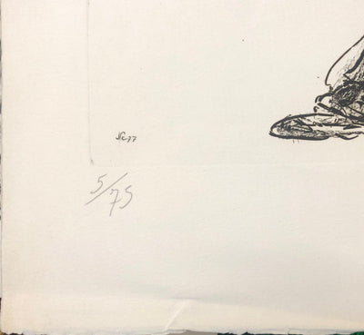 Jean-Claude CHEVALIER : Le clarinettiste, Gravure originale signée