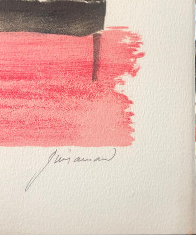 Paul GUIRAMAND : Le Pianiste, Lithographie originale signée