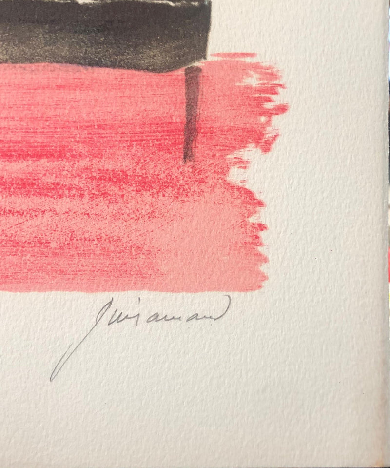 Paul GUIRAMAND : Le Pianiste, Lithographie originale signée