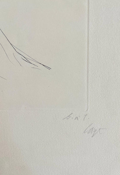 BT Ilse VOIGT: Dancer with a bouquet, Original signed engraving