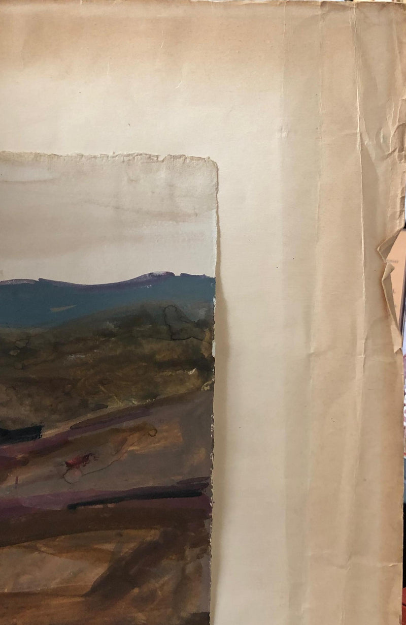 BTIna Michel Henry, Spanien: Gesehen auf Toledo, 1953, Original signierte Aquarellzeichnung