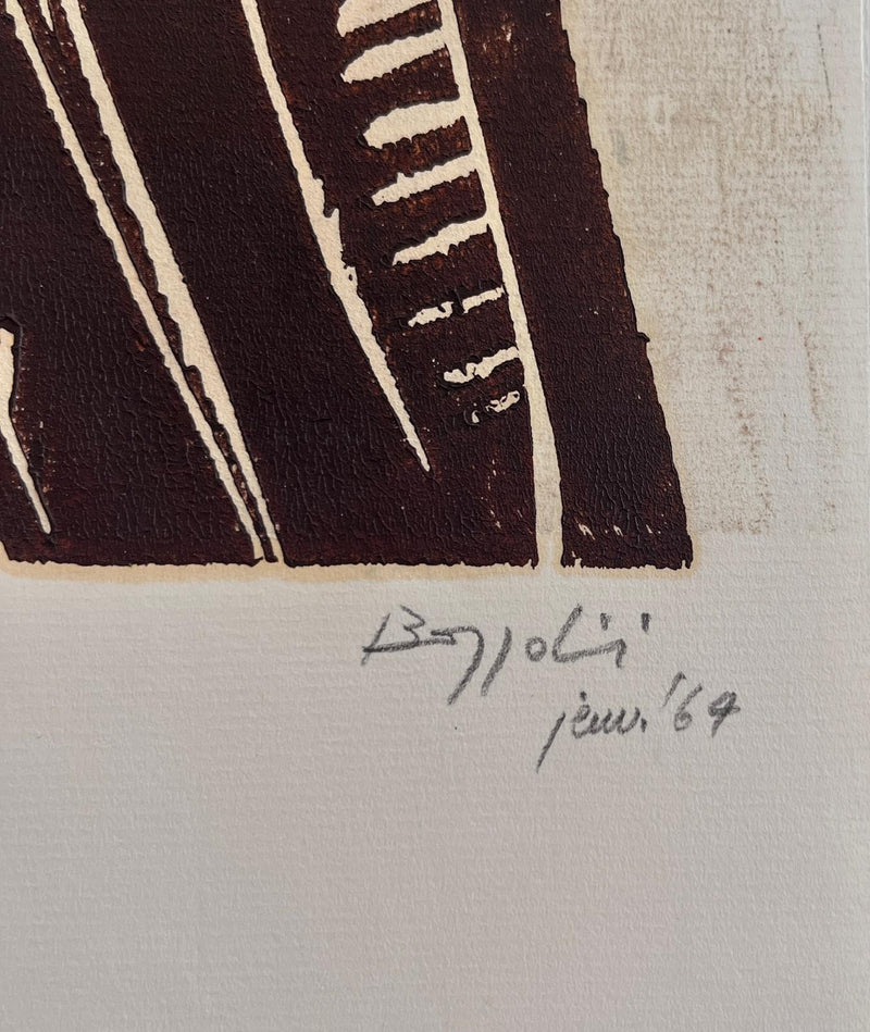Afbr Silvano Bozzolini, Forest Tree, Original signed engraving