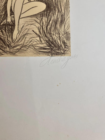 Louis TOUCHAGUES : Sirène, Lithographie originale signée