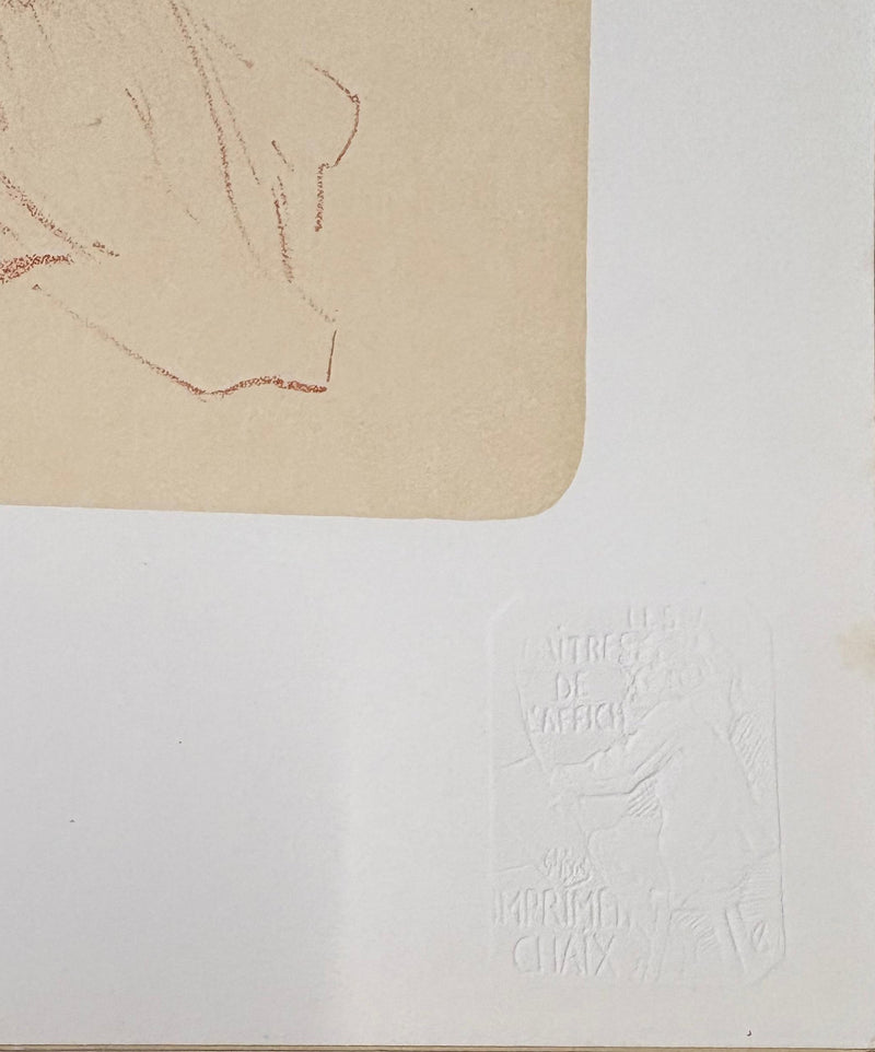 Jules CHERET : Jeune femme frivole, Lithographie originale signée