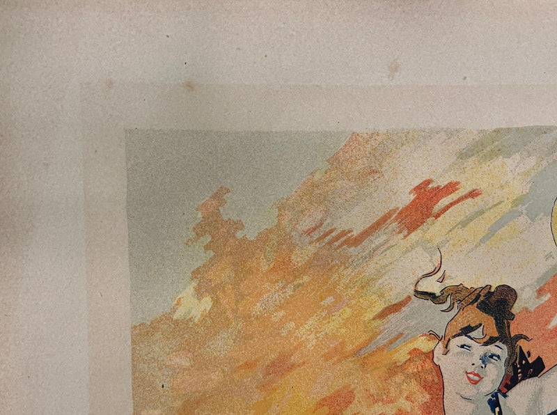Jules CHERET : Les musiciens dans les airs, Lithographie originale signée