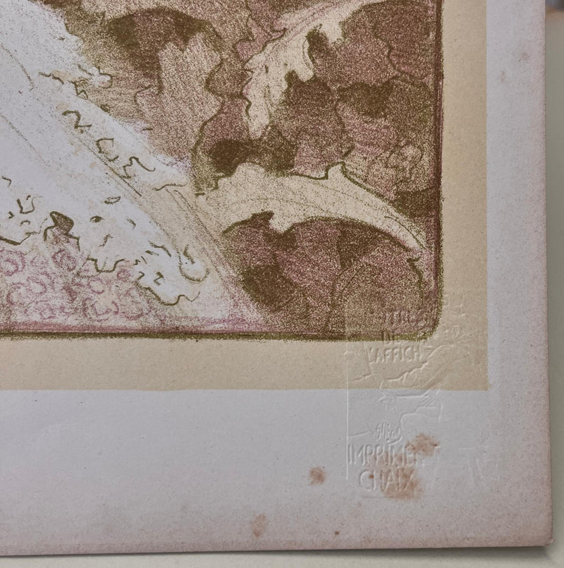 Paul BERTHON : Femme aux fleurs, Lithographie originale signée