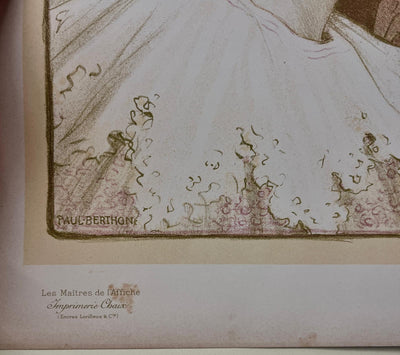 Paul BERTHON : Femme aux fleurs, Lithographie originale signée