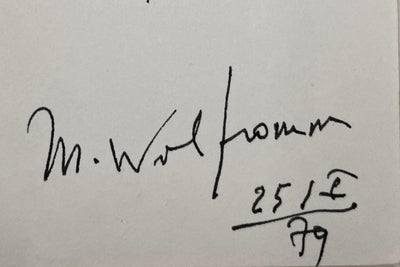 Jean-Didier WOLFROMM : L'arbre des ombres, Autographe et dessin original signé