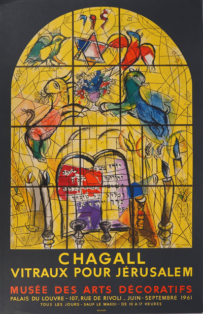 Marc CHAGALL : Vitraux de Jérusalem, Tribu de Lévi, Affiche originale (vue générale) - Crédit photo : Galerie Art.Paris