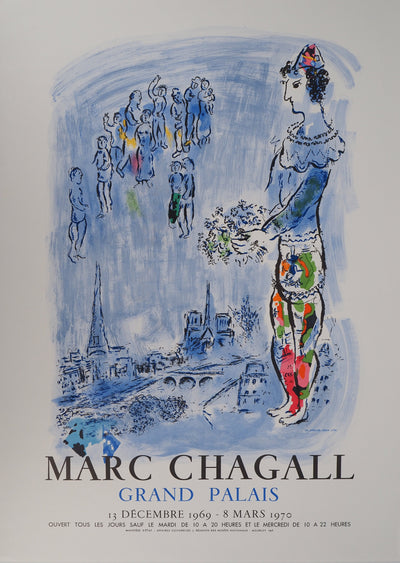 Marc CHAGALL : Le magicien de Paris, Affiche originale (vue générale) - Crédit photo : Galerie Art.Paris