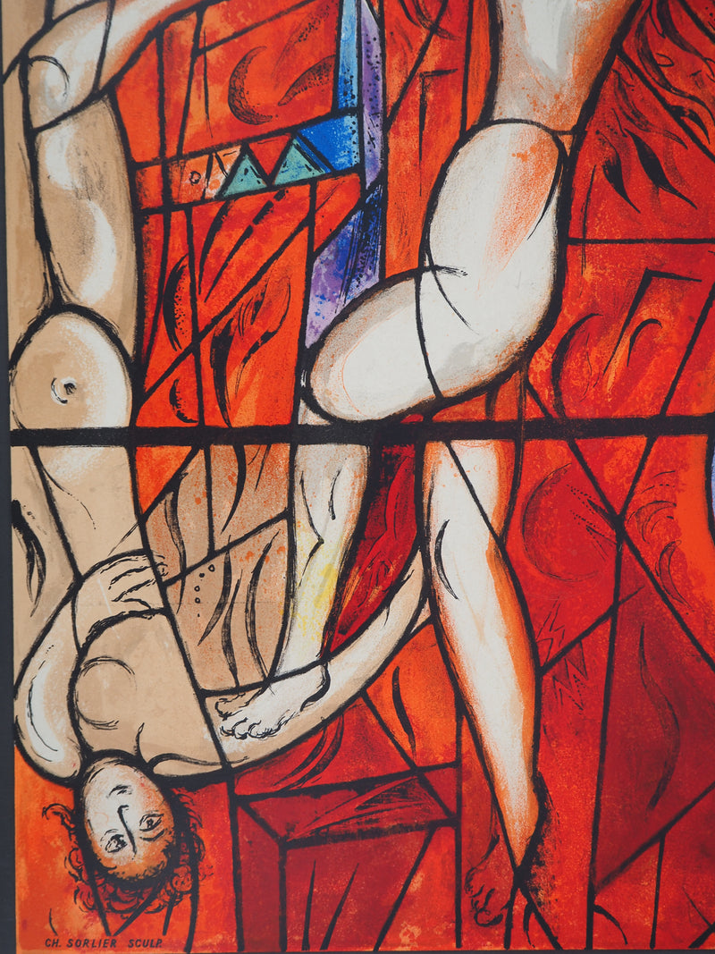 Marc CHAGALL : Vitraux de Metz, le songe de Jacob, Affiche originale (photo de détail 5) - Crédit photo : Galerie Art.Paris