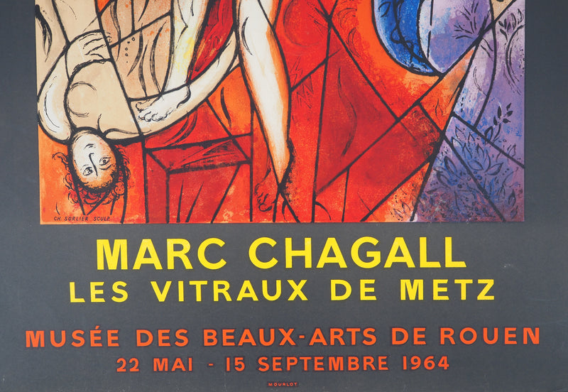 Marc CHAGALL : Vitraux de Metz, le songe de Jacob, Affiche originale (photo de détail 7) - Crédit photo : Galerie Art.Paris