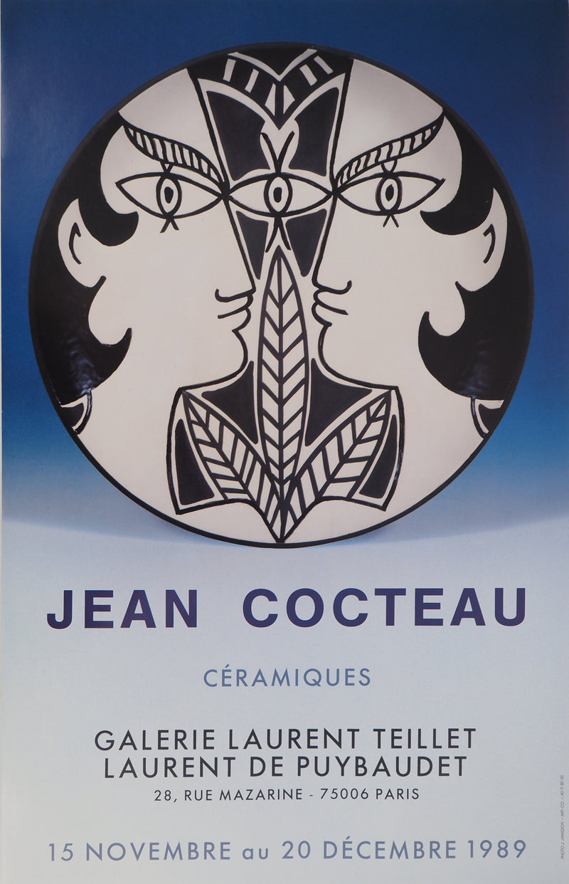 Jean COCTEAU : Céramiques, le baiser, Affiche originale (vue générale) - Crédit photo : Galerie Art.Paris