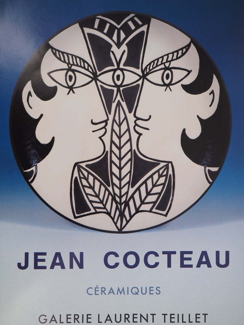 Jean COCTEAU : Céramiques, le baiser, Affiche originale (photo de détail 2) - Crédit photo : Galerie Art.Paris