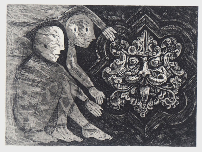 Afbr J. Dadert, Magical Creatures: Talla Magica, Original signed engraving
