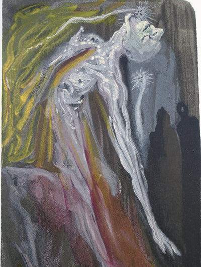 Salvador DALI : Divine Comédie, Enfer 9, Les furies, Gravure sur bois originale (photo de détail 2) - Crédit photo : Galerie Art.Paris
