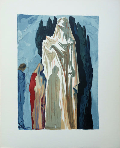 Salvador DALI : Divine Comédie, Enfer 10, Les hérétiques, Gravure sur bois originale (vue générale) - Crédit photo : Galerie Art.Paris