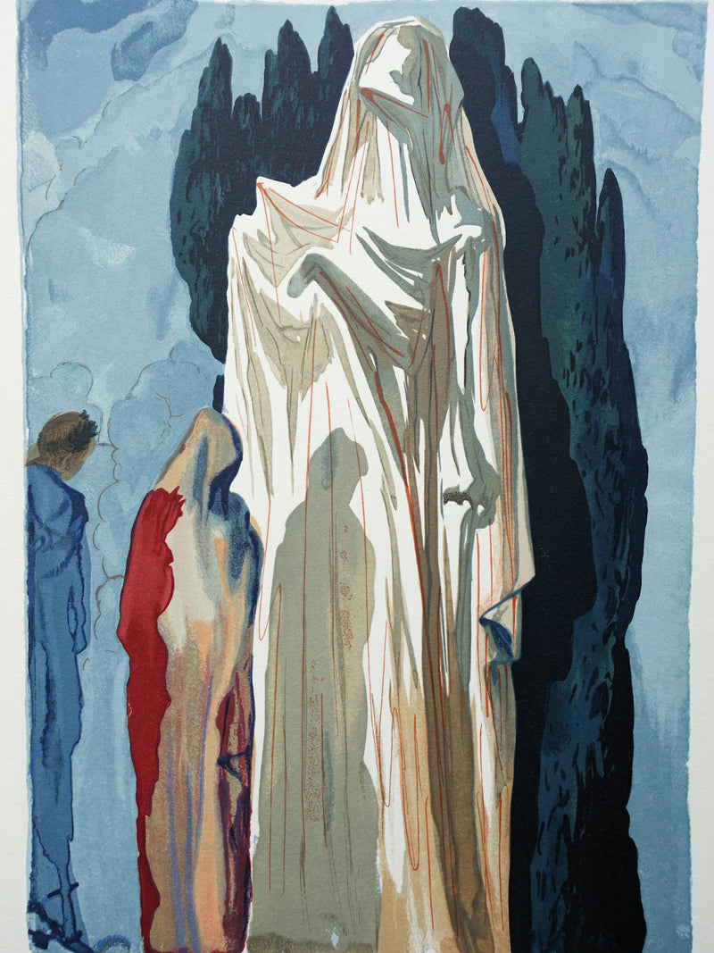 Salvador DALI : Divine Comédie, Enfer 10, Les hérétiques, Gravure sur bois originale (photo de détail 2) - Crédit photo : Galerie Art.Paris