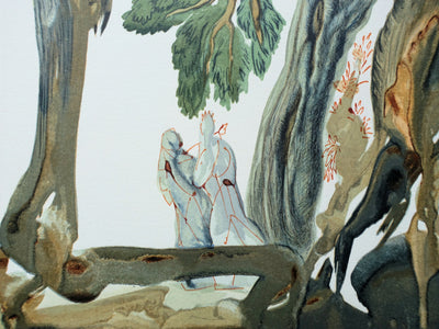 Salvador DALI : Divine Comédie, Enfer 13, La forêt des suicidés, Gravure sur bois originale (photo de détail 3) - Crédit photo : Galerie Art.Paris
