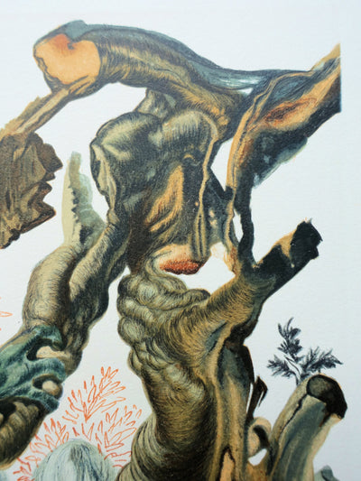 Salvador DALI : Divine Comédie, Enfer 13, La forêt des suicidés, Gravure sur bois originale (photo de détail 6) - Crédit photo : Galerie Art.Paris