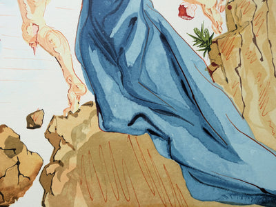 Salvador DALI : Divine Comédie, Enfer 15, Les margelles de Phlégéthon, Gravure sur bois originale (photo de détail 2) - Crédit photo : Galerie Art.Paris