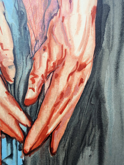 Salvador DALI : Divine Comédie, Enfer 16, La montée de Géryon, Gravure sur bois originale (photo de détail 4) - Crédit photo : Galerie Art.Paris