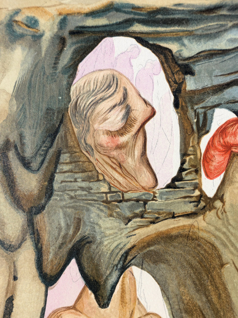 Salvador DALI : Divine Comédie, Enfer 22, Les prévaricateurs, Gravure sur bois originale (photo de détail 3) - Crédit photo : Galerie Art.Paris