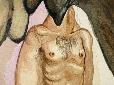 Salvador DALI : Divine Comédie, Enfer 22, Les prévaricateurs, Gravure sur bois originale (photo de détail 4) - Crédit photo : Galerie Art.Paris