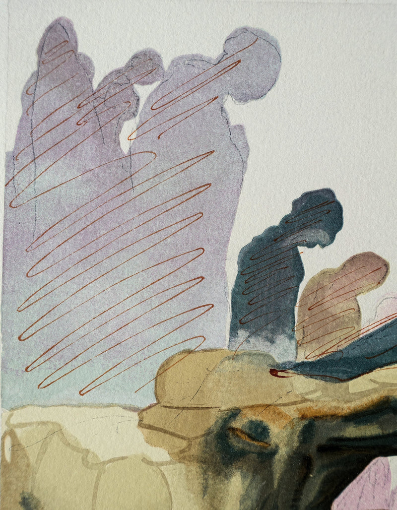 Salvador DALI : Divine Comédie, Enfer 22, Les prévaricateurs, Gravure sur bois originale (photo de détail 6) - Crédit photo : Galerie Art.Paris