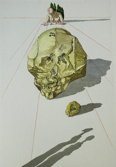 Salvador DALI : Divine Comédie, Enfer 23, Le supplice des hypocrites, Gravure sur bois originale (photo de détail 2) - Crédit photo : Galerie Art.Paris