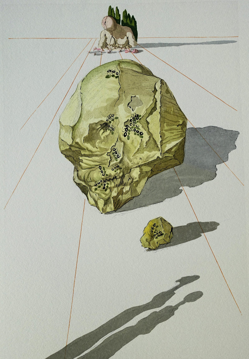 Salvador DALI : Divine Comédie, Enfer 23, Le supplice des hypocrites, Gravure sur bois originale (photo de détail 2) - Crédit photo : Galerie Art.Paris