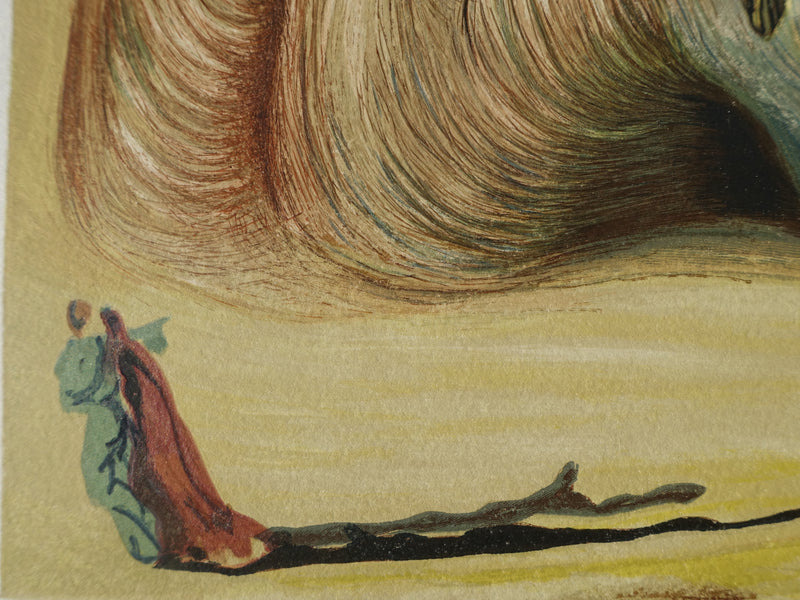 Salvador DALI : Divine Comédie, Enfer 27, Le diable logicien, Gravure sur bois originale (photo de détail 3) - Crédit photo : Galerie Art.Paris