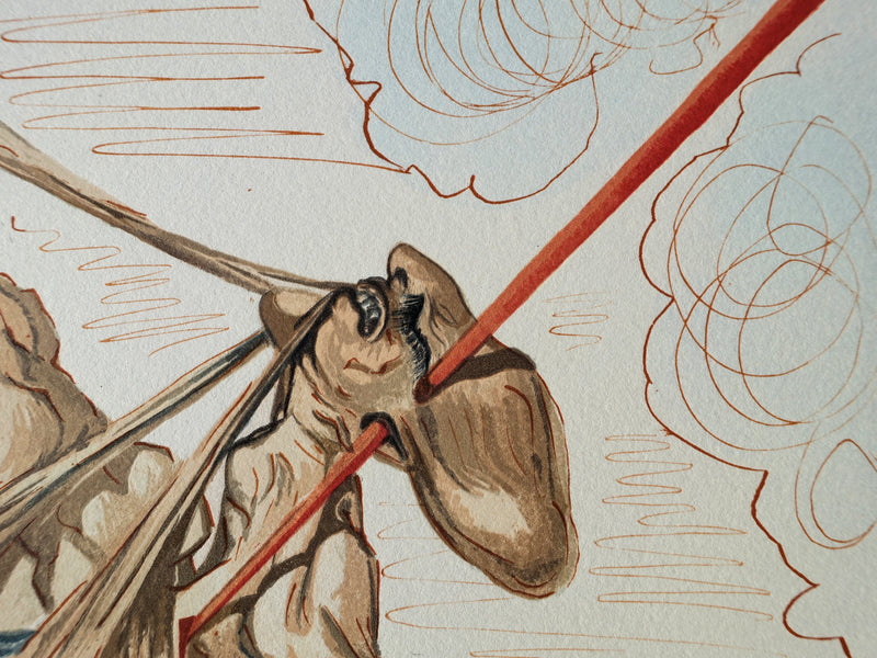 Salvador DALI : Divine Comédie, Enfer 29, Les falsificateurs, Gravure sur bois originale (photo de détail 3) - Crédit photo : Galerie Art.Paris